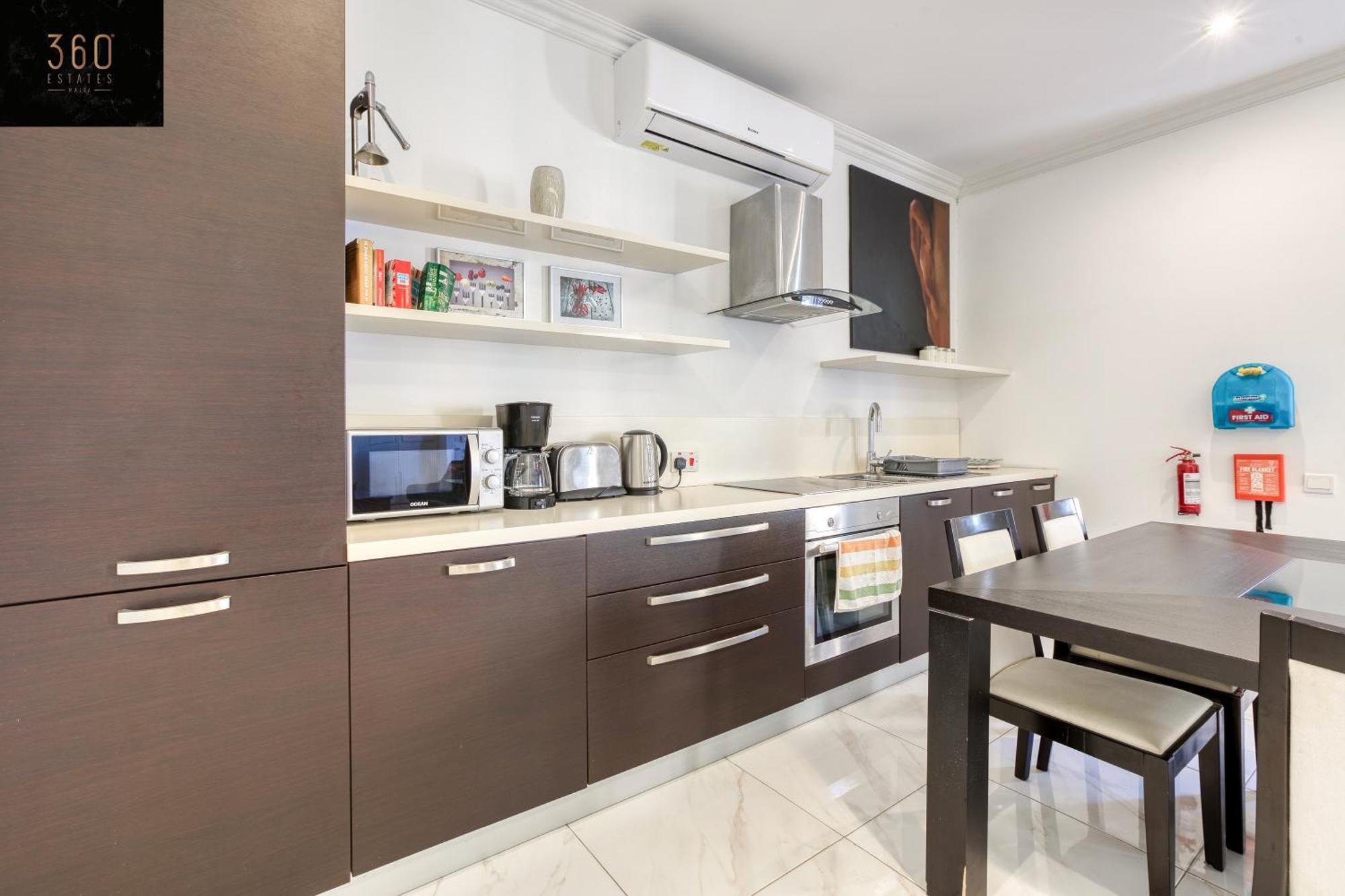 Apartment A 1br Stylish, Fully Equipped In The Capital By 360 Estates Valletta